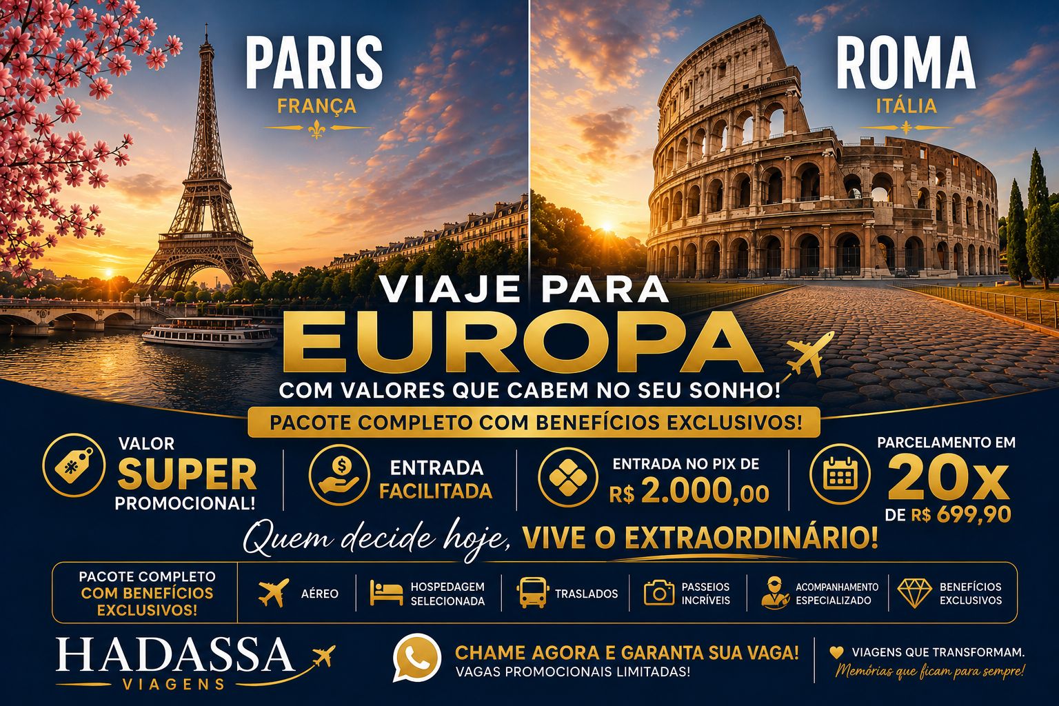 PARIS & ROMA ESPERAM POR VOCÊ
